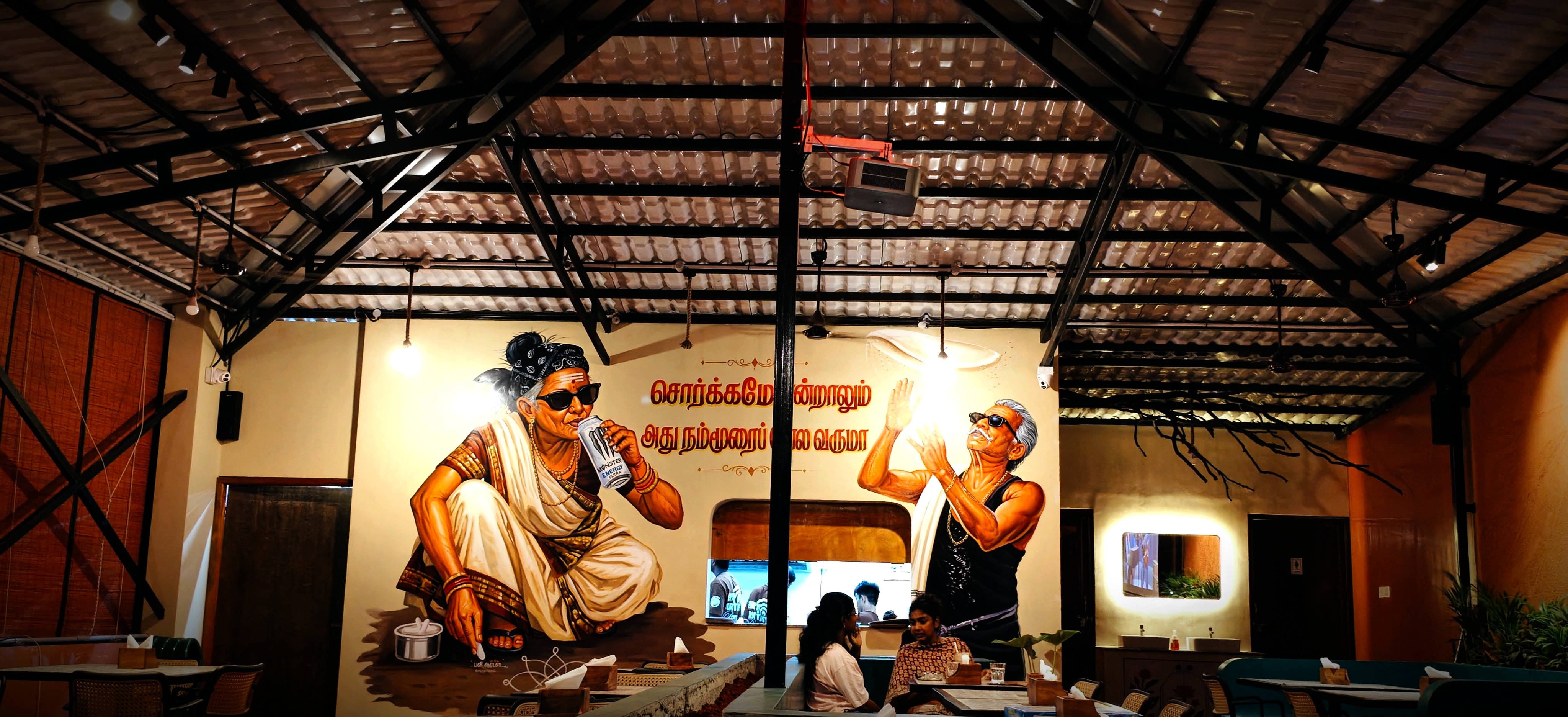 Spiral Cafe's evening ambience